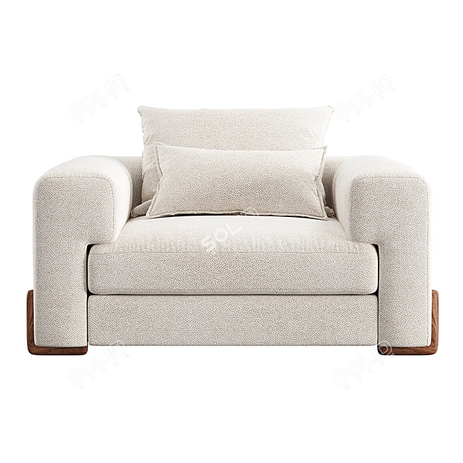 Elegant SOHO Manifesto Sofa 3D model image 2