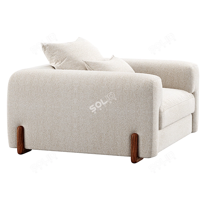 Elegant SOHO Manifesto Sofa 3D model image 3