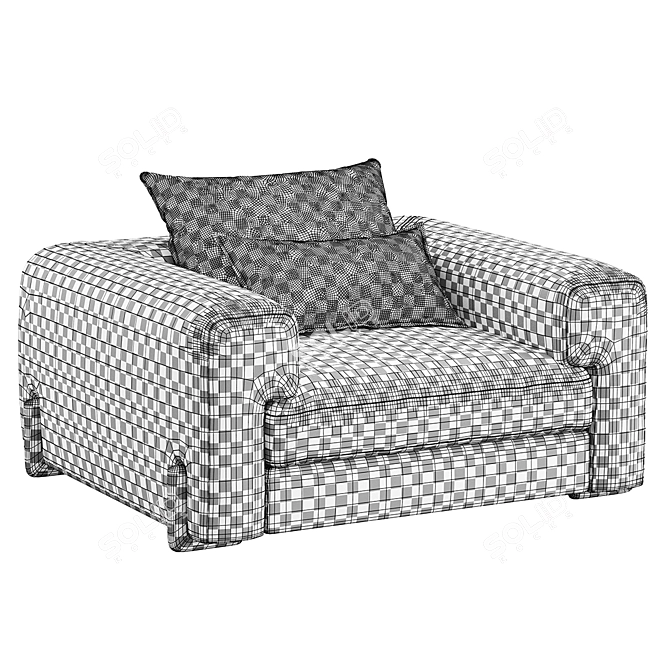 Elegant SOHO Manifesto Sofa 3D model image 6