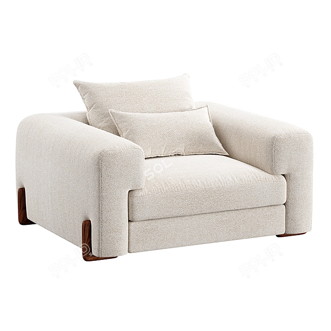 Elegant SOHO Manifesto Sofa 3D model image 7