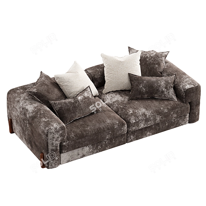 Sleek SOHO Manifesto Couch 3D model image 4