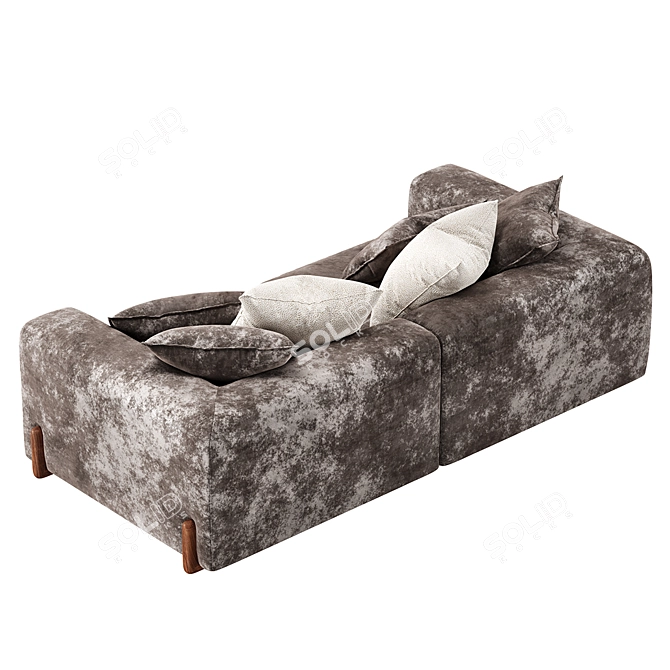 Sleek SOHO Manifesto Couch 3D model image 5