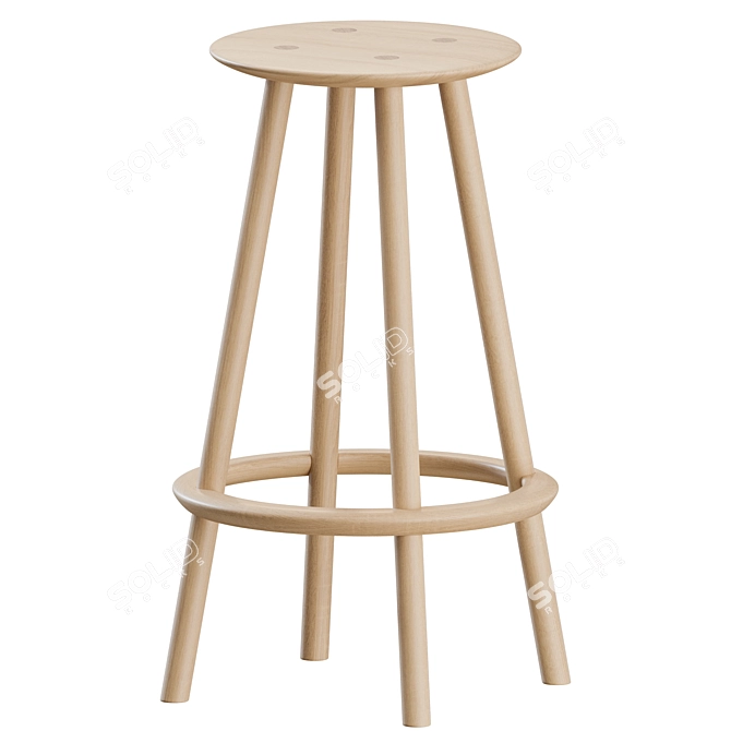 Modern OVO Stools Set, Benchmark 3D model image 1