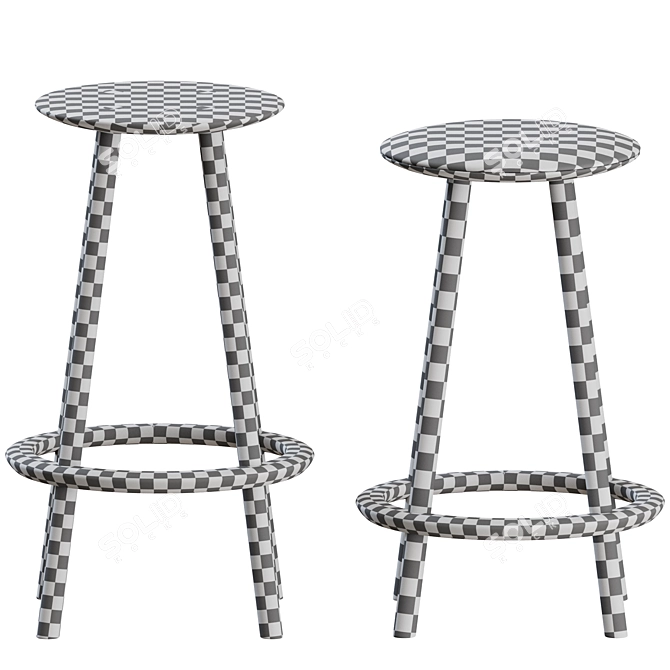 Modern OVO Stools Set, Benchmark 3D model image 6