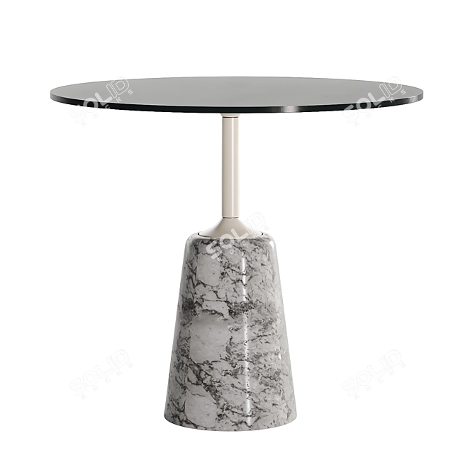 Modern Cement Rock Table: Versatile & Chic 3D model image 1