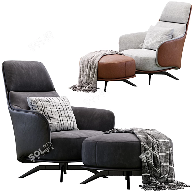 Elegant Kaori Lounge: Poliform Design 3D model image 1