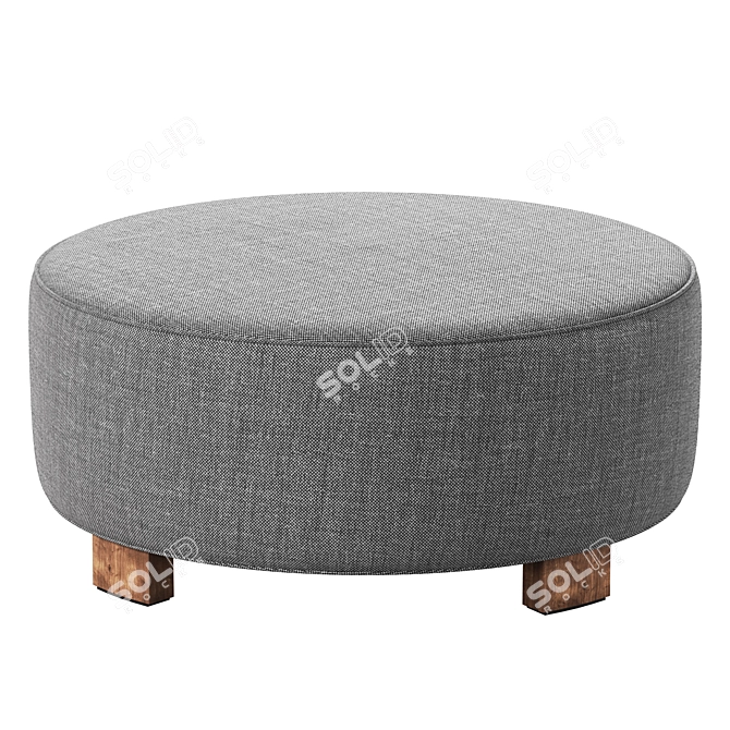 Luxury Carlu Ottoman 3D Model 3D model image 1