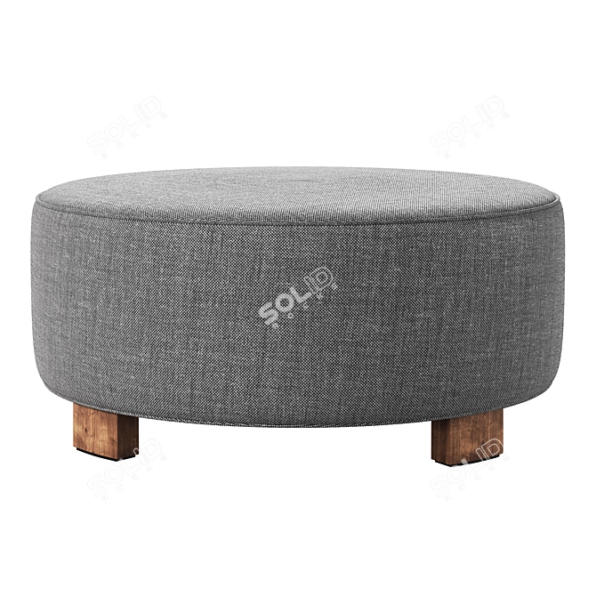 Luxury Carlu Ottoman 3D Model 3D model image 2