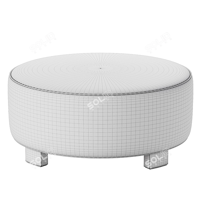 Luxury Carlu Ottoman 3D Model 3D model image 5