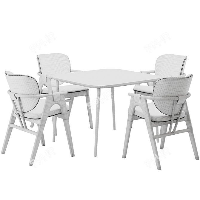 Rowanoke Dining Armchair Set 3D model image 5