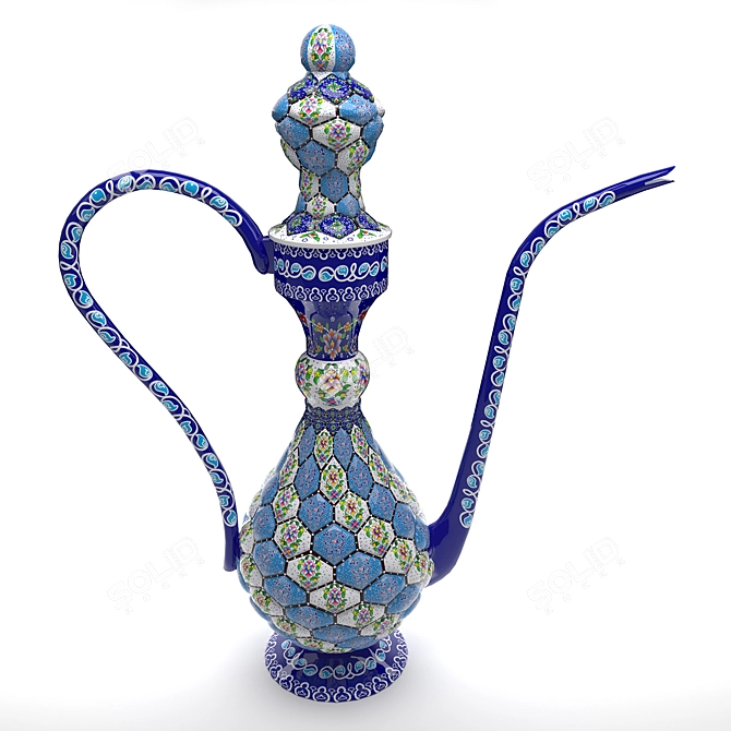 Isfahan Enamel Art Jewelry 3D model image 4