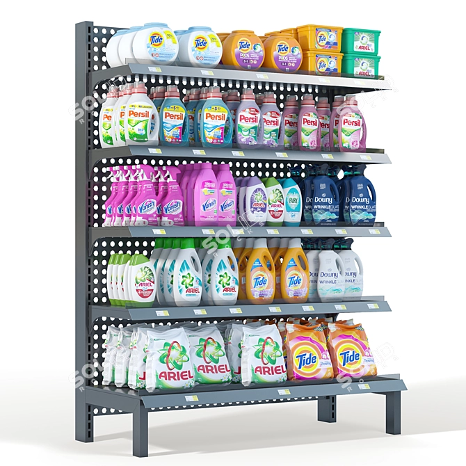 Detergent Display Stand Set 3D model image 2