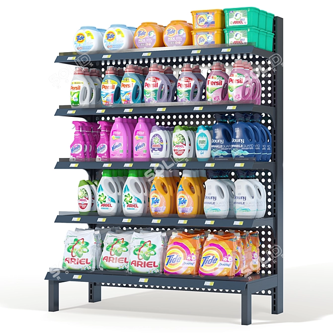 Detergent Display Stand Set 3D model image 3