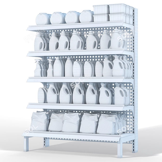 Detergent Display Stand Set 3D model image 5