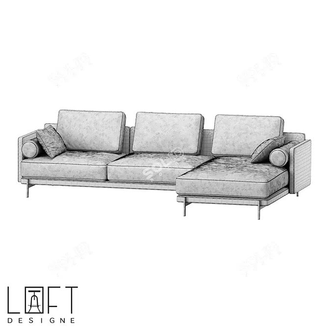 LoftDesigne 36764 Sofa Bed 3D model image 2