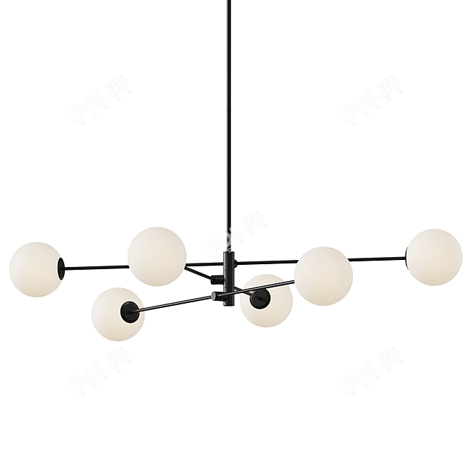 Modern Opal Pendant Lamp Fixture 3D model image 1