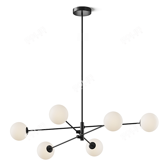 Modern Opal Pendant Lamp Fixture 3D model image 3