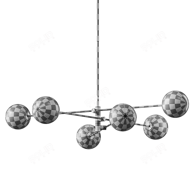 Modern Opal Pendant Lamp Fixture 3D model image 5