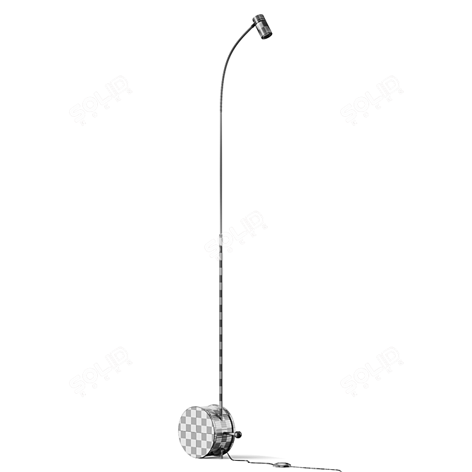 Sleek Adjustable Floor Lamp 3D model image 4