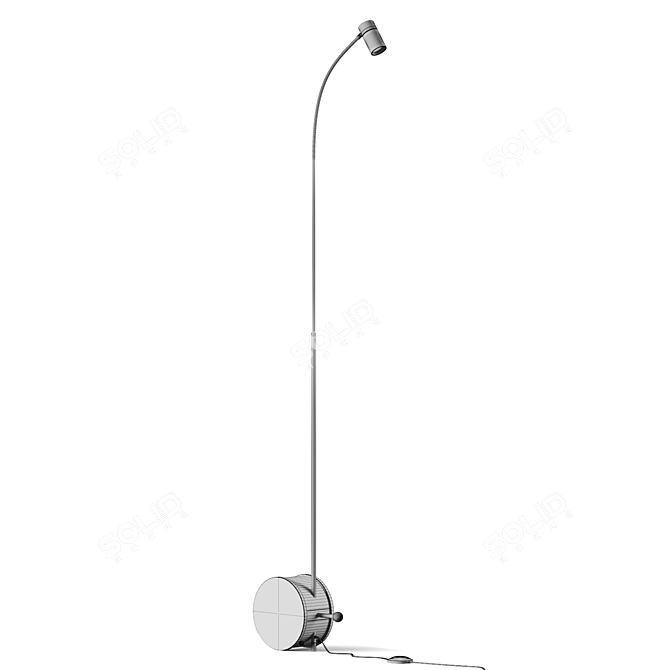 Sleek Adjustable Floor Lamp 3D model image 5