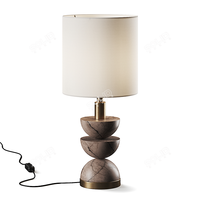 Elegant Cora Table Lamp Kit 3D model image 1