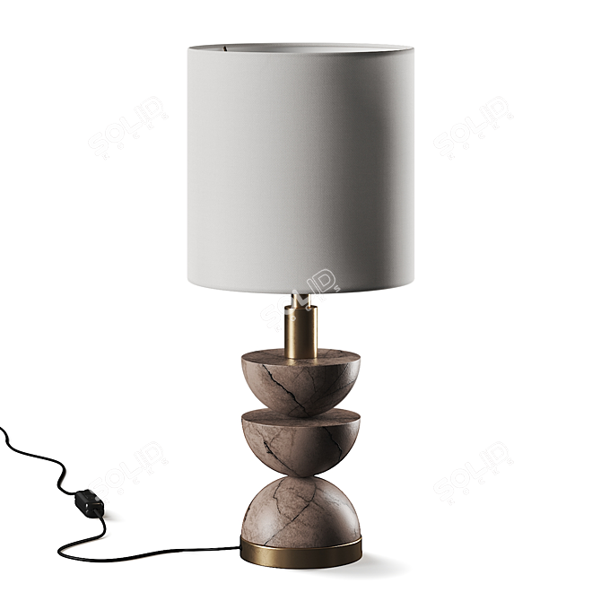 Elegant Cora Table Lamp Kit 3D model image 2