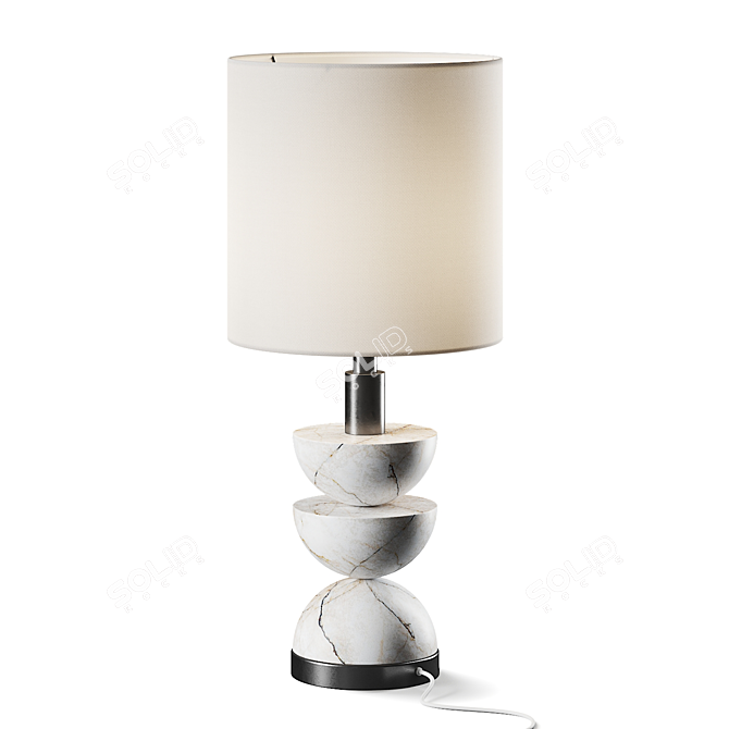 Elegant Cora Table Lamp Kit 3D model image 3