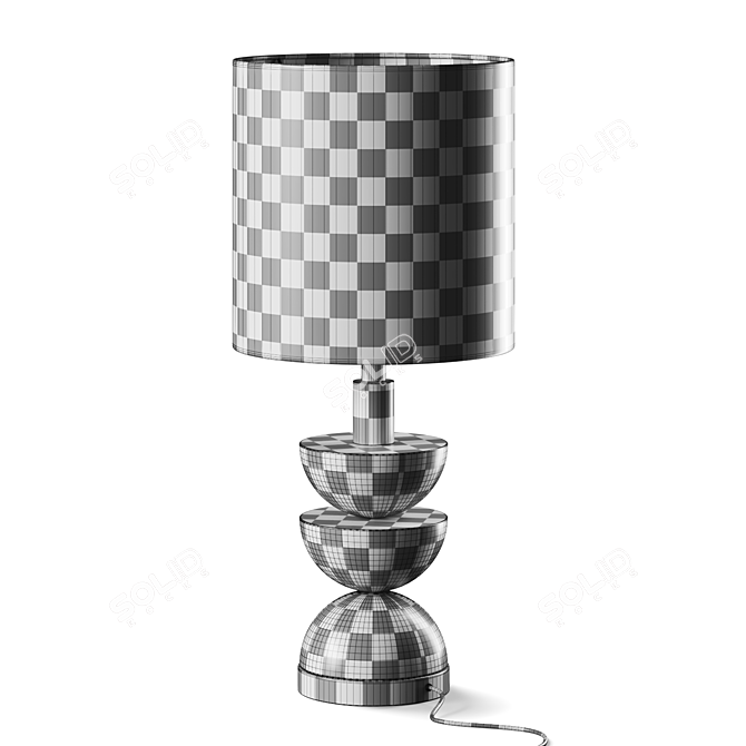 Elegant Cora Table Lamp Kit 3D model image 4