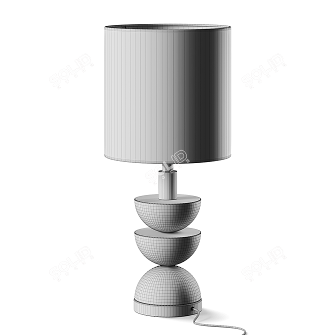 Elegant Cora Table Lamp Kit 3D model image 5