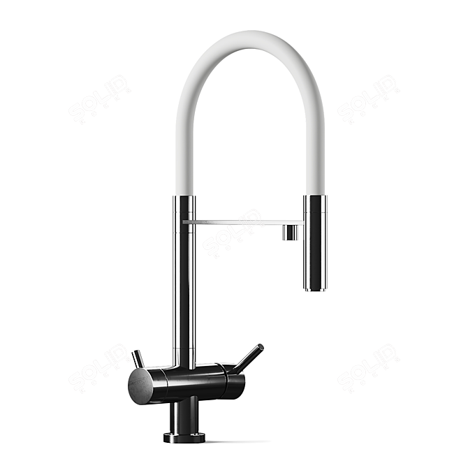 Sleek Kanto Kitchen Mixer Tap 3D model image 5