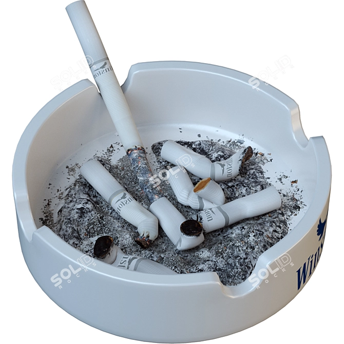 Urban Ashtray Sculpture 3D model image 1