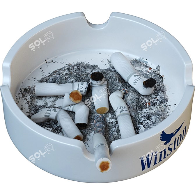 Urban Ashtray Sculpture 3D model image 2