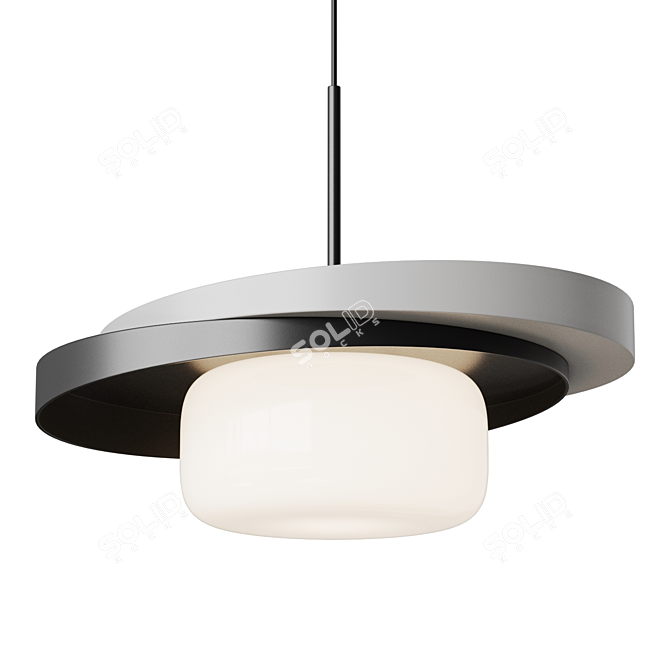 Asymmetric LED Pendant Lamp 3D model image 3