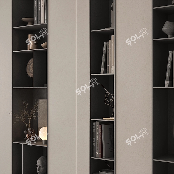 Modern Wall Shelf Set 21 3D model image 3