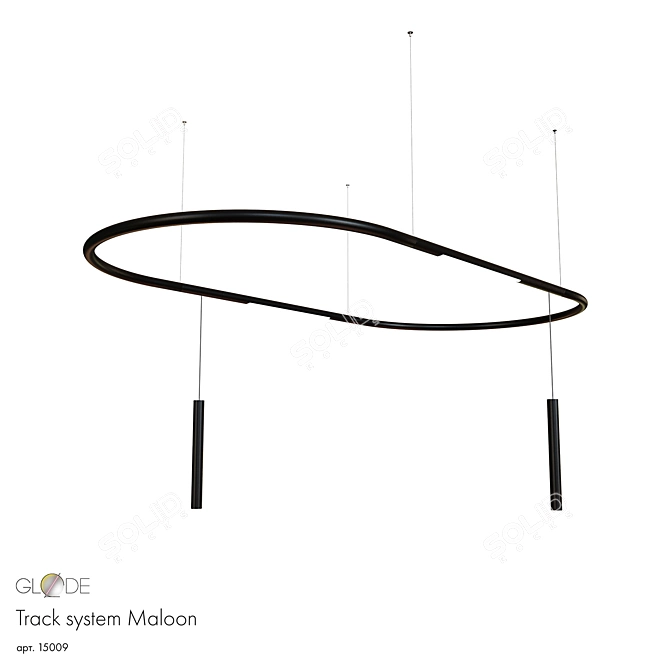 Versatile Maloon Track Lighting 3D model image 1