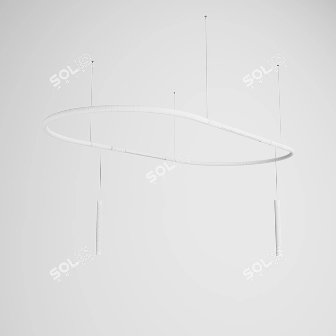 Versatile Maloon Track Lighting 3D model image 3