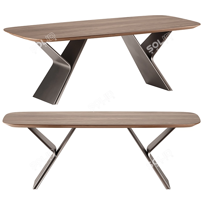 Modern Chic Metaverso Dining Table 3D model image 1