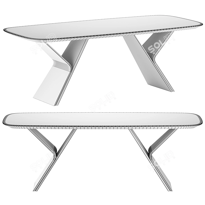 Modern Chic Metaverso Dining Table 3D model image 4