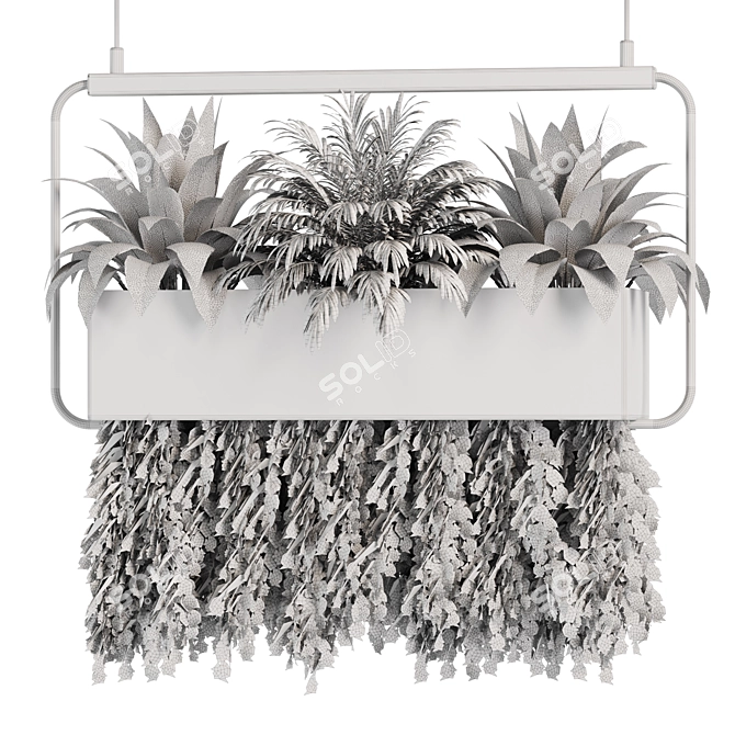 High-Quality Hanging Indoor Plant Set 3D model image 5