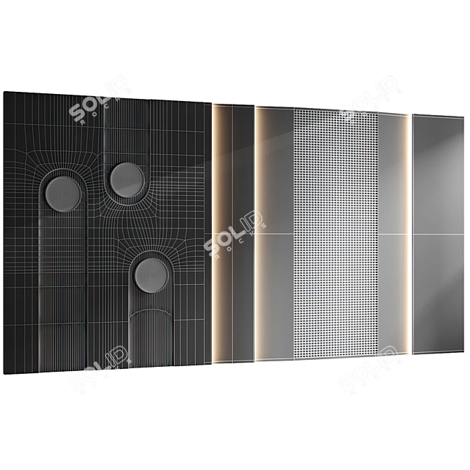 Large Wall Panel Export Model 3D model image 2