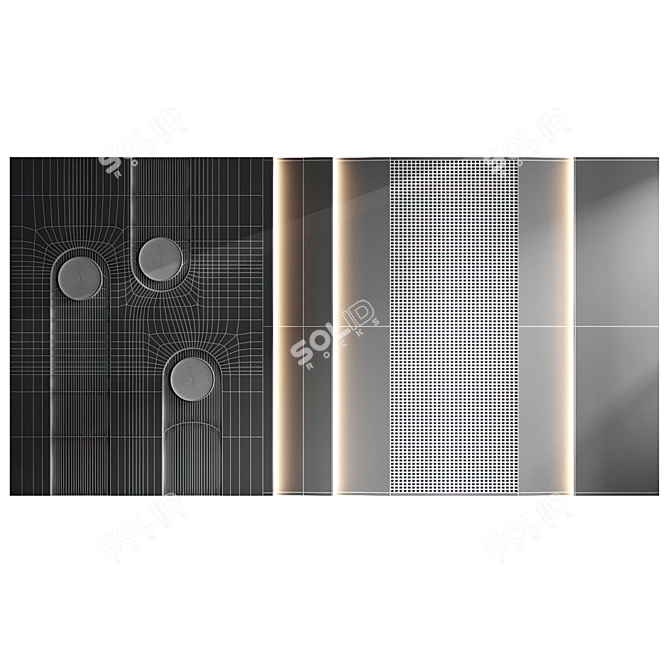 Large Wall Panel Export Model 3D model image 3