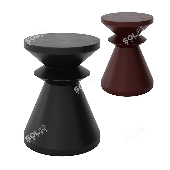 Modern Minimalist Alban Side Table 3D model image 1