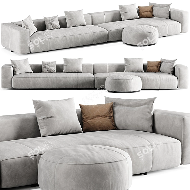 Modern Yves Sofa Minotti 2015 3D model image 1