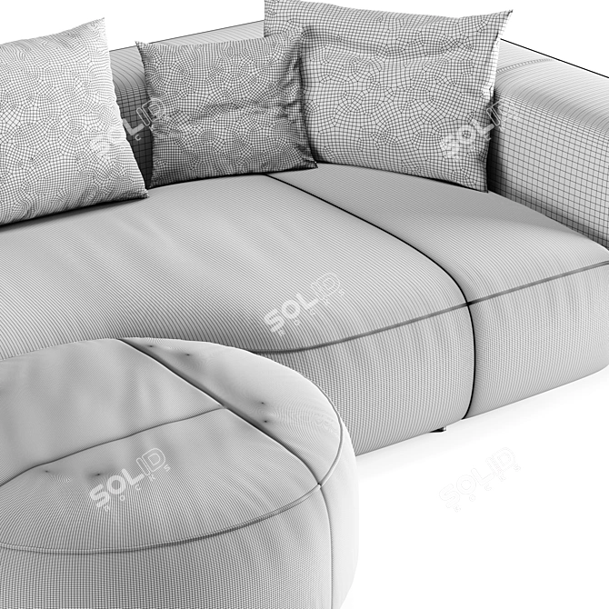 Modern Yves Sofa Minotti 2015 3D model image 6