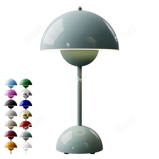 Minimalist Flowerpot Glass Table Lamp 3D model image 1