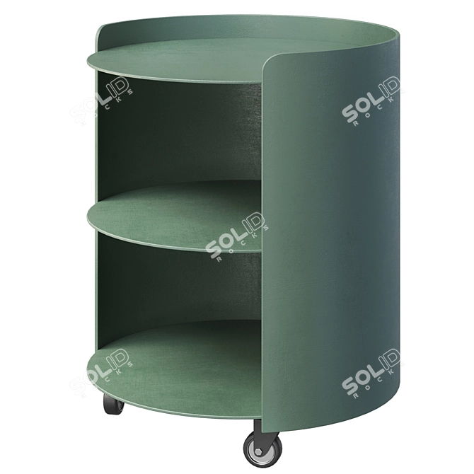 Customizable Bedside Cabinet: Black 3D model image 10