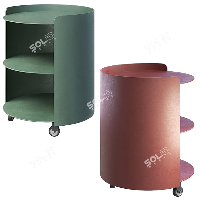 Customizable Bedside Cabinet: Black 3D model image 11