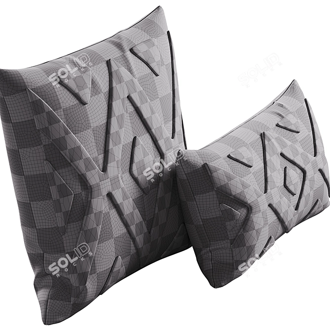 Quartz Cross Lumbar Pillow Set 3D model image 5