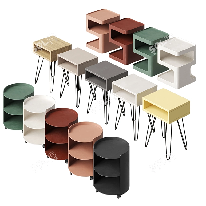 Customizable Elegant Savanna Chair & Lisbon Table 3D model image 6