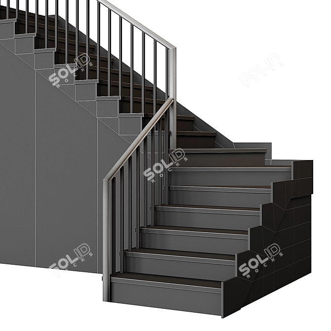 Modern Staircase Collection 27 3D model image 5